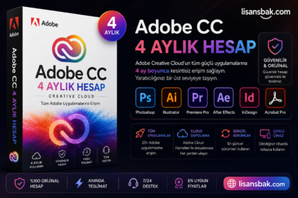 Adobe CC 4 Aylık Hesap