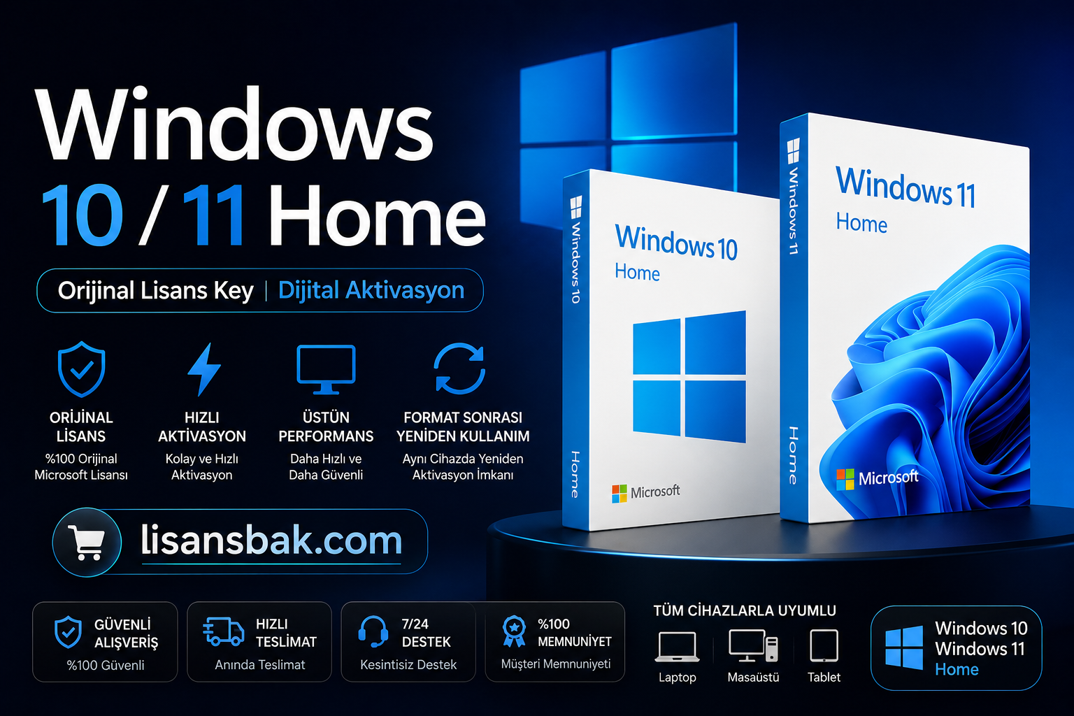 Lisansbak Windows 10 / 11 Home KEY - Görsel 1